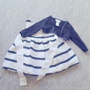 Little girls dress and cardigan